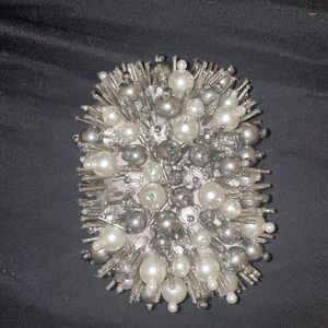Silver Pearl Clutch